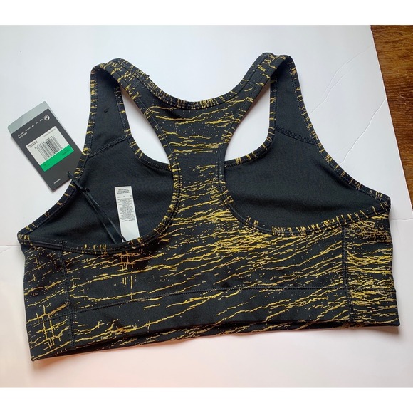 Nike Victory Medium Support Sports Bra XL Black Gold Marble Dri-FIT NWT - Picture 2 of 8